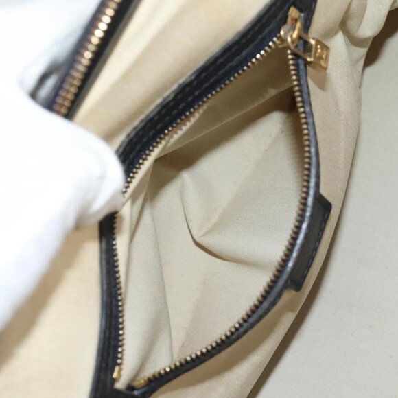 LOUIS VUITTON Monogram Mini Josephine GM Hand Bag Blue LV Auth - Picture 14 of 16